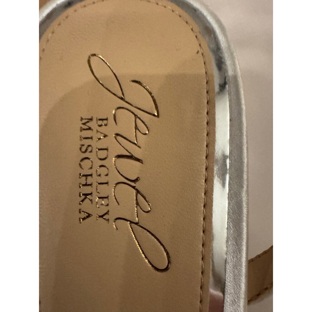 Jewel Badgley Mischka Noah Embellished Ankle Strap Sandals 9.5 - Picture 4 of 6